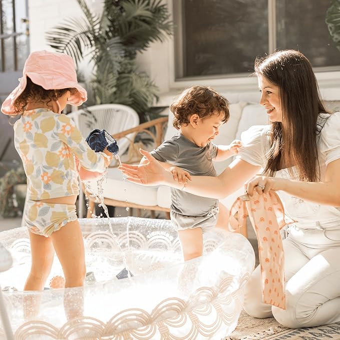 Tiny Twinkle Mess-Proof Waterproof Wet Dry Bag | 2-Pack Reusable Wet Bags for Swimsuits & Baby Clothes | Leakproof Wet Bag for Travel & Diaper Changes for Baby (Sweet Treat)