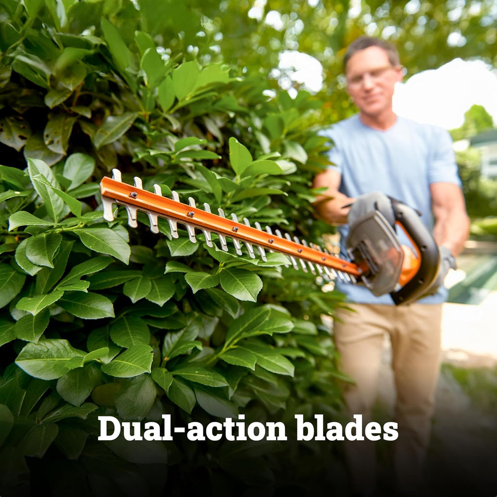 WORX WG261.9 22" 20V Cordless Hedge Trimmer, Battery & Charger Not Included