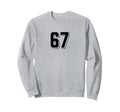 Number 67 80S 90S Soccer Team Sweatshirt - Aesthetic Graphic for Adults
