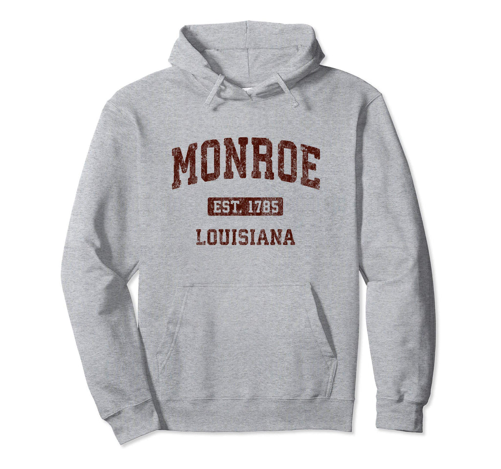 Monroe Louisiana La Athletic Sports Hoodie - Minimalist Print for Adults