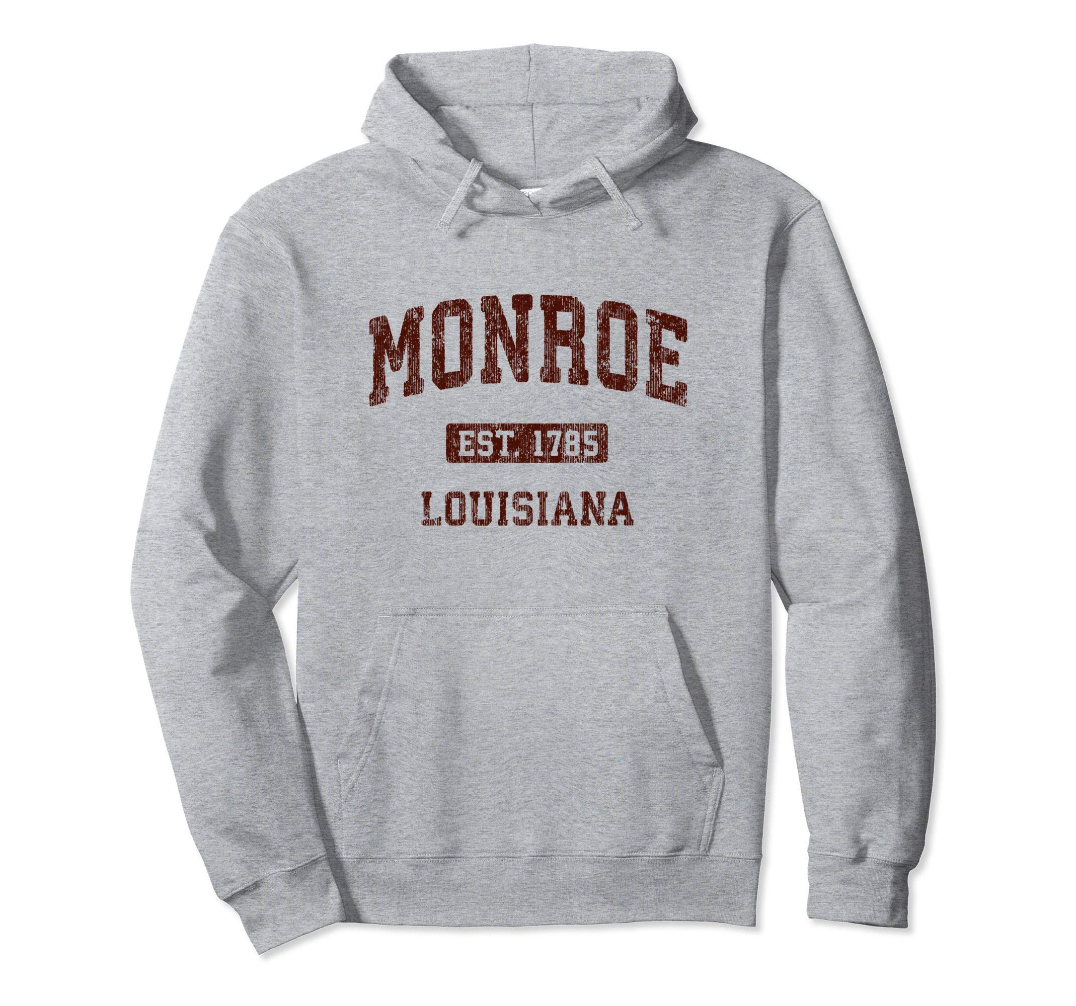 Monroe Louisiana La Athletic Sports Hoodie - Minimalist Print for Adults