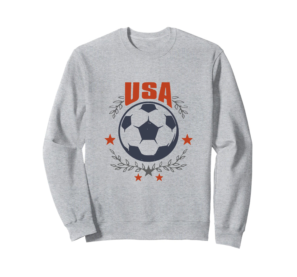 Usa Soccer Ball Stars Laurel Sweatshirt - Custom Art Print Men Women