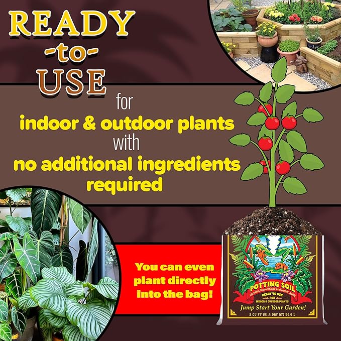 FoxFarm Happy Frog Potting Soil, 2cu ft (Pack of 2) - for Indoor/Outdoor Container Plants, Improves Root Efficiency, pH Adjusted for Optimal Nutrient Uptake - Contains Mycorrhizae and Humic Acids