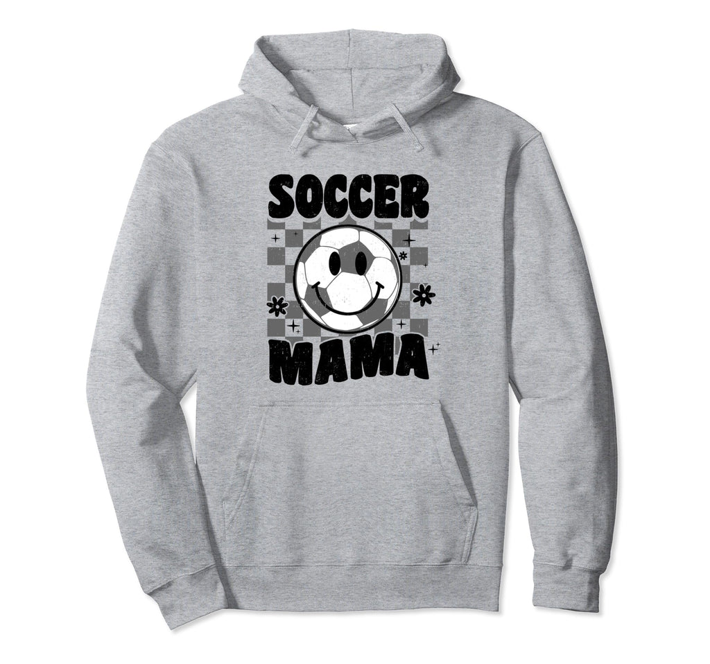 Soccer Mama Checkered Groovy Soccer Mom Hoodie - Graphic Print Men Women