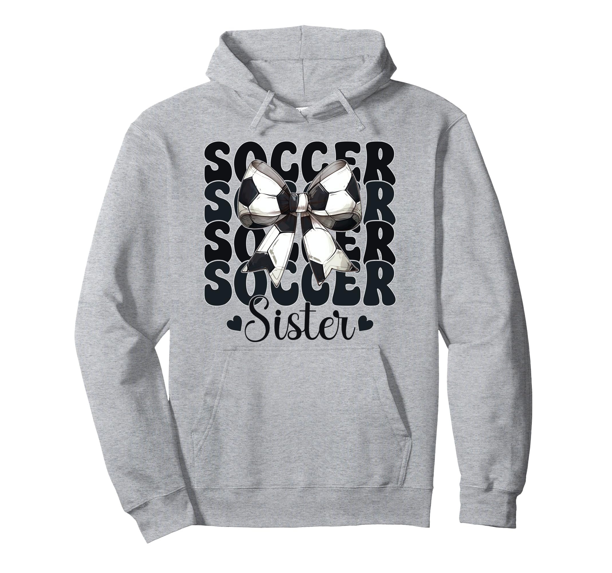 Soccer Sister Soccer Sis Coquette Bow Hoodie - Custom Art Print Unisex