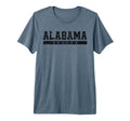 Alabama Soccer Black Text Tri Blend T-Shirt - Custom Art Print Unisex