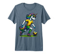 Footballer Unicorn Fans Soccer Team T-Shirt - Fun Novelty Design Men Women