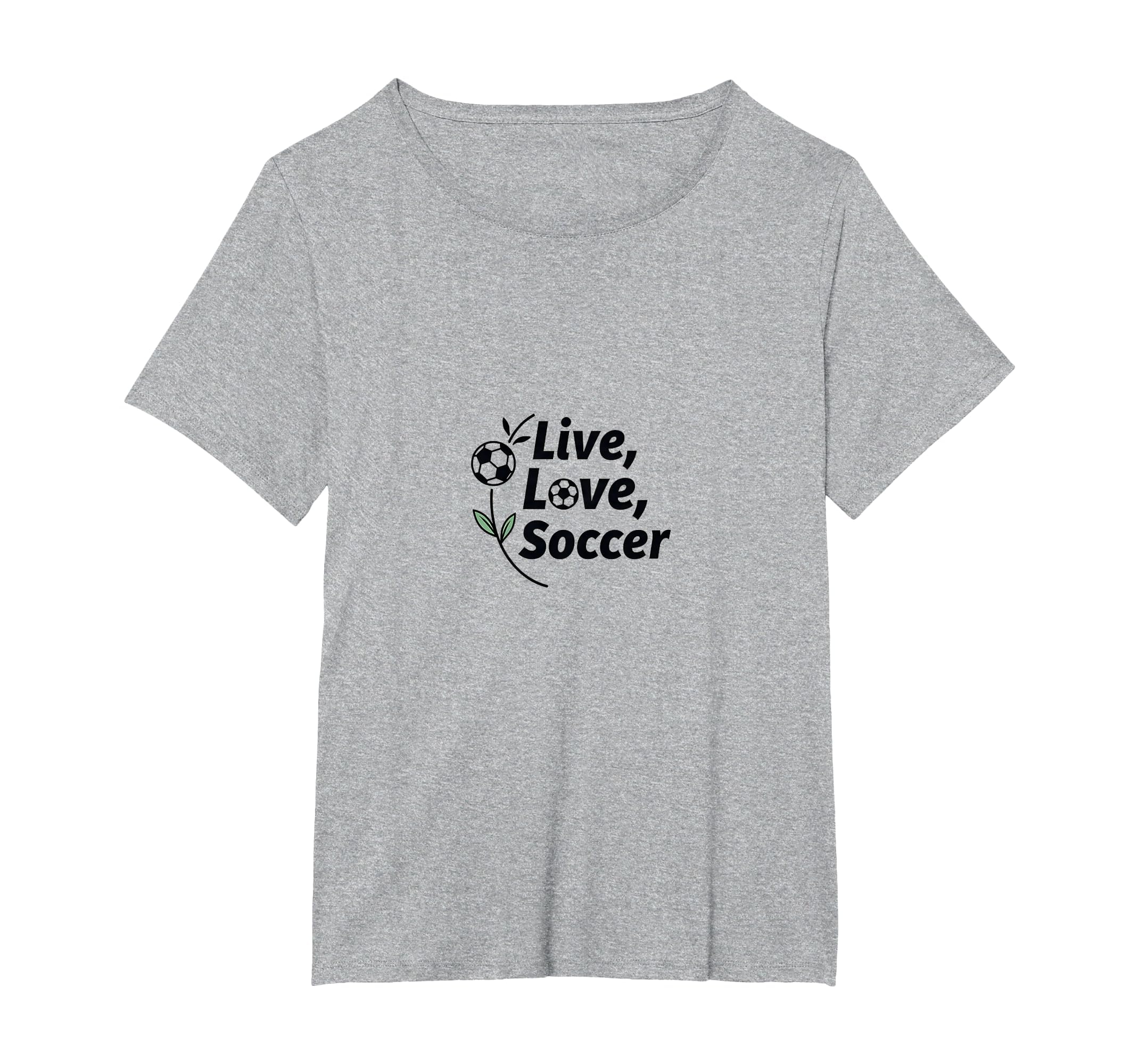Live Love Soccer Womens Sports Passion T-Shirt - Trendy Graphic Men Women