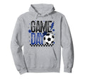 Game Day Soccer Season Checkered Hoodie - Fun Novelty Design Men Women
