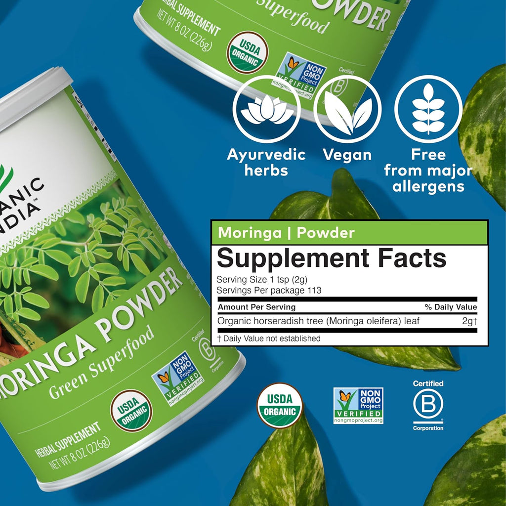 Organic India Moringa Leaf Powder (8 Oz.)