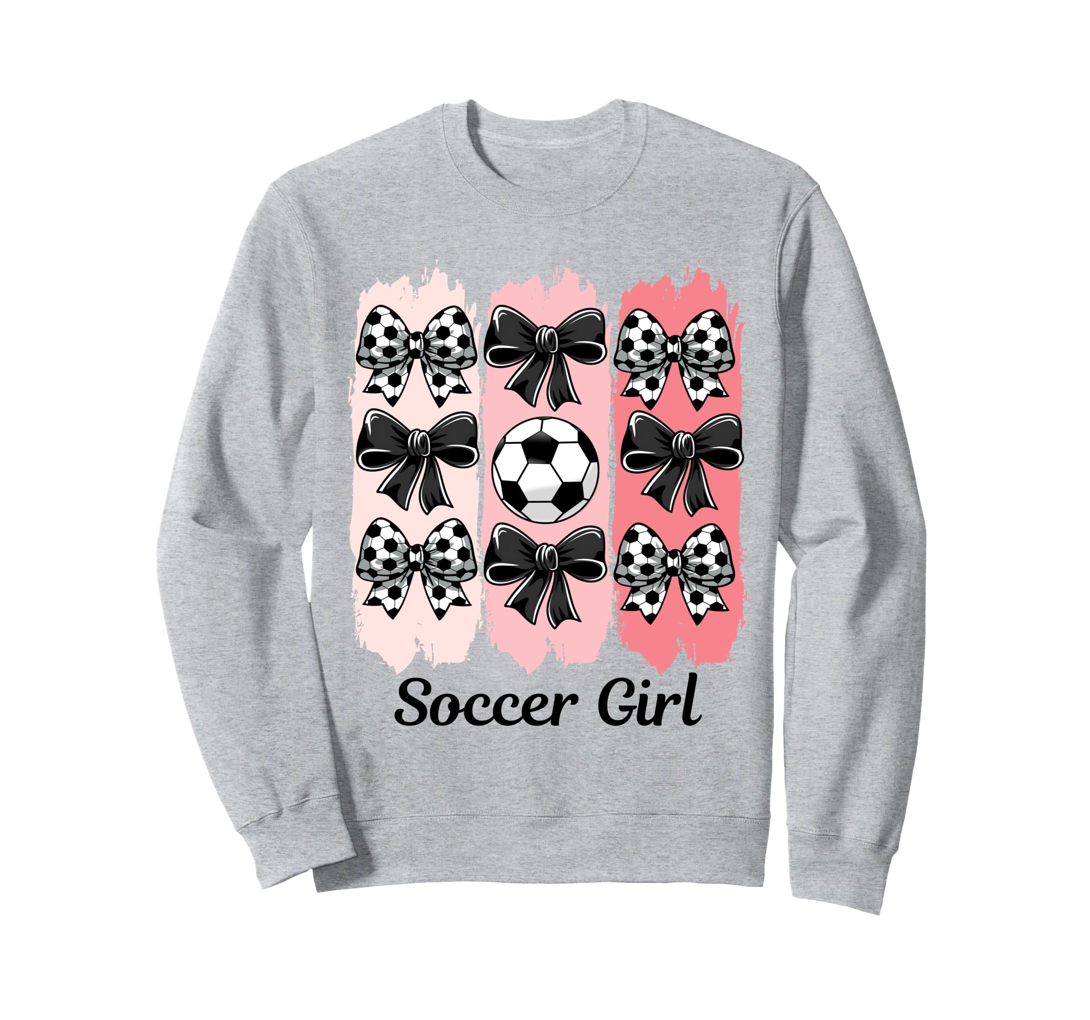 Soccer Coquette Bow Soccer Soccer Sweatshirt - Minimalist Print for Adults