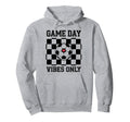 Groovy Soccer Soccer Game Day Vibes Only Hoodie - Fun Novelty Design Unisex