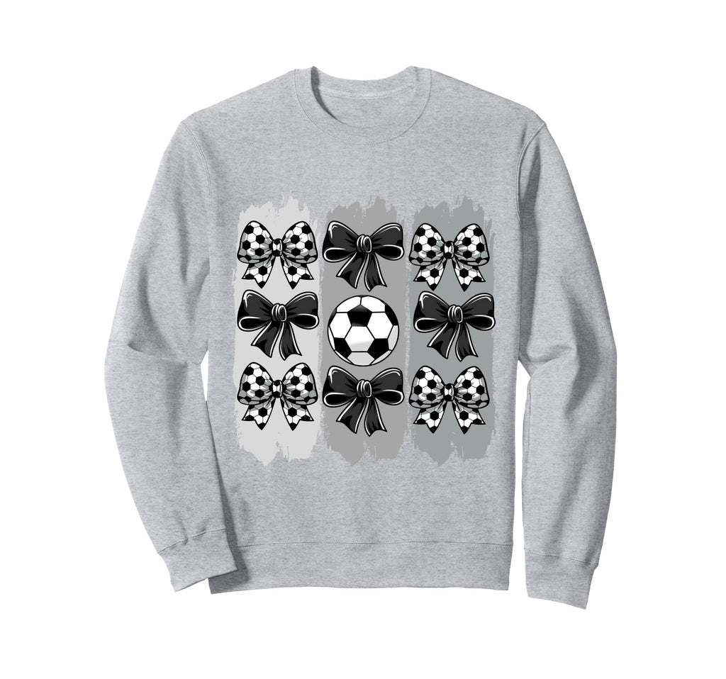 Soccer Coquette Bow Soccer Ball Sweatshirt - Aesthetic Graphic Unisex