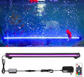 Bubbler Aquarium Fish Tank Decor: Submersible Aquarium Lighting with Oxygen Boost for Fish Lovers - Waterproof RGB Light Bar Bubble Wall for 30-35 Inch Saltwater Freshwater Fishes Tanks