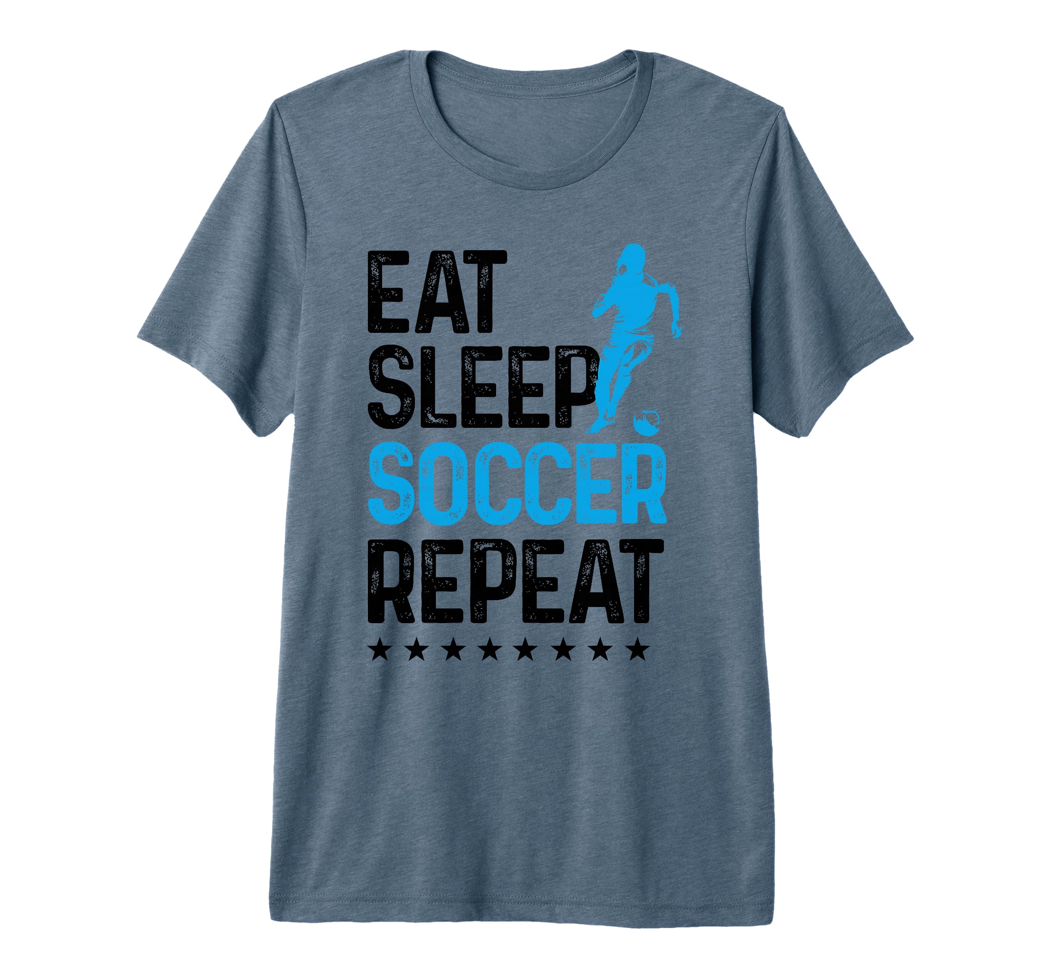 Eat Sleep Soccer Repeat Sport Player Tri T-Shirt - Unique Graphic Unisex