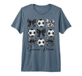 Soccer Mom Funny Coquette Bow Soccer T-Shirt - Custom Art Print for Adults
