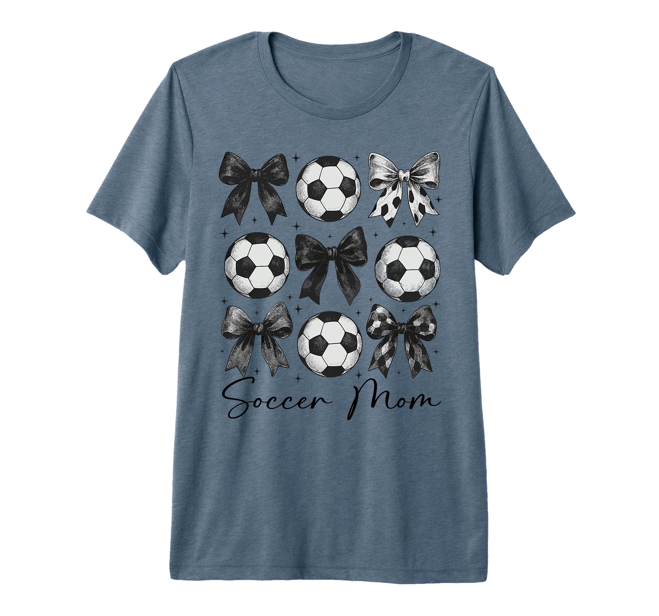 Soccer Mom Funny Coquette Bow Soccer T-Shirt - Custom Art Print for Adults