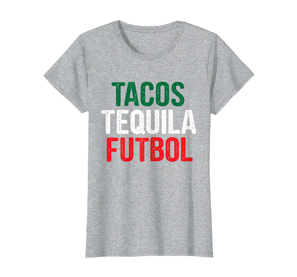 Tacos Tequila Futbol Mexican Soccer Mexico T-Shirt - Trendy Graphic Unisex