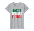 Tacos Tequila Futbol Mexican Soccer Mexico T-Shirt - Trendy Graphic Unisex