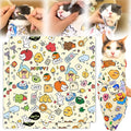 XANGNIER 2 Pcs Cat Wrap for Grooming,Cat Restraint Wrap for Cutting Nails,Fabric Burrito Wrap for Nail Clipping, Anti-Scratch, Anti-Escape,Multifunctional Swaddle Wrap Pet Tool (20.8 x 20.8 Inch)