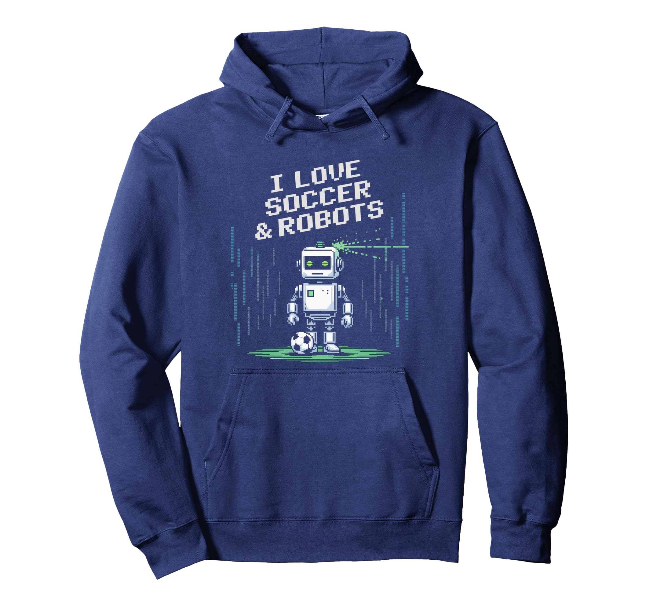 Love Soccer Robots Just Who Loves Goals Hoodie - Minimalist Print Unisex