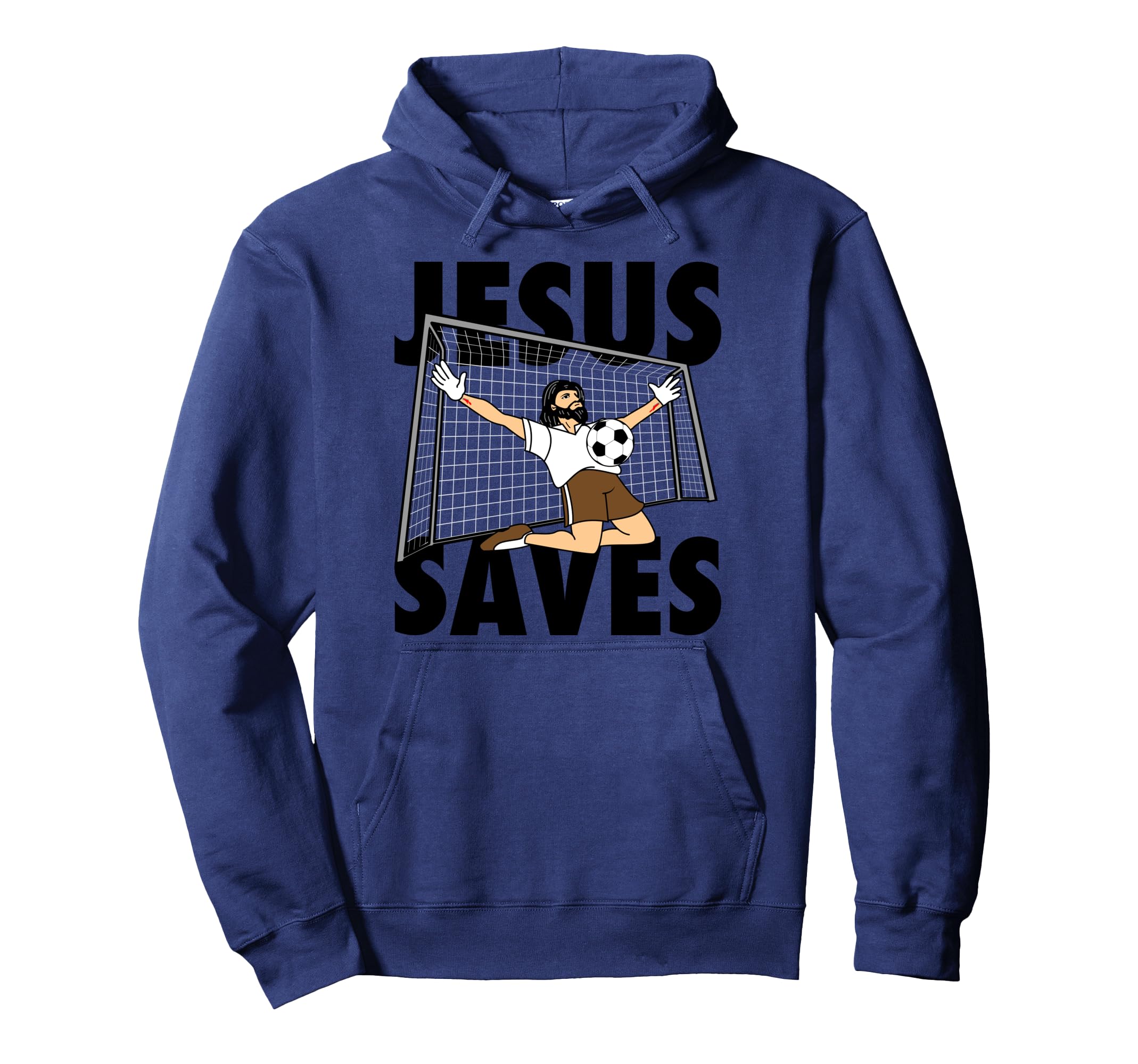 Funny Soccer Art Jesus Goalkeeper Soccer Hoodie - Custom Art Print Unisex