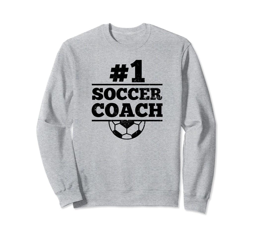 Hashtag Number One Coach Soccer Sweatshirt - Aesthetic Graphic Unisex