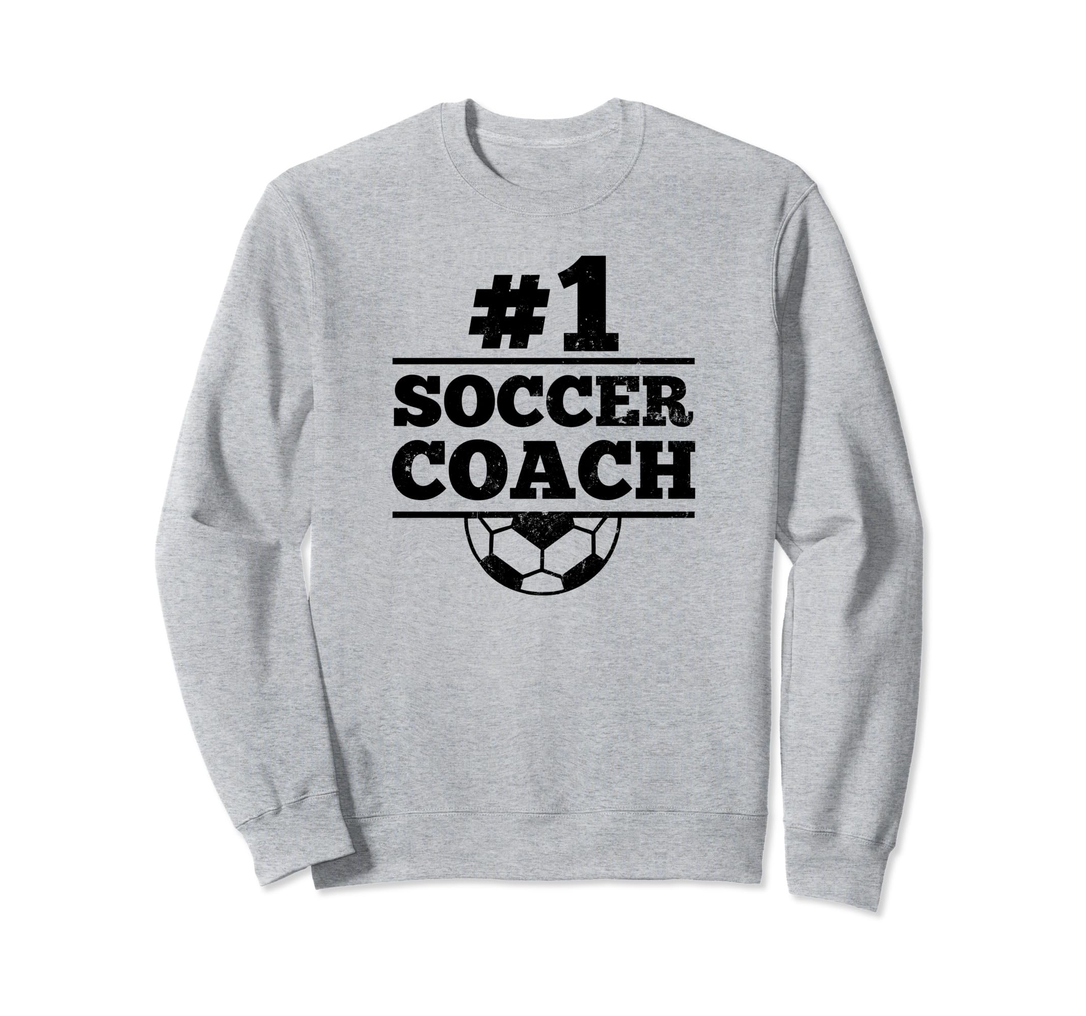 Hashtag Number One Coach Soccer Sweatshirt - Aesthetic Graphic Unisex