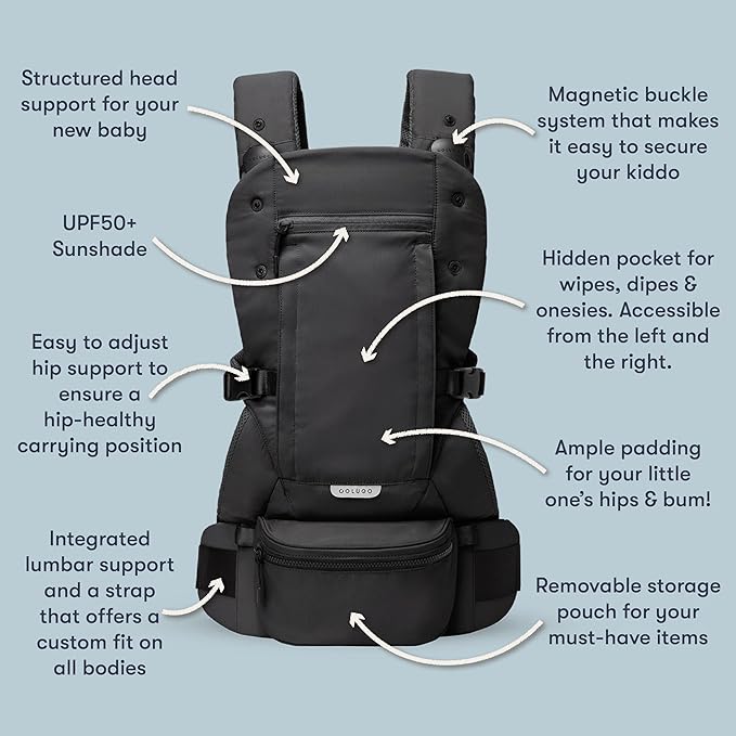 Colugo Baby Carrier - Baby Carrier Newborn to Toddler, Toddler Carrier, Adjustable, Lightweight, Breathable Carrier for Newborn to 33 Pounds (Olive)