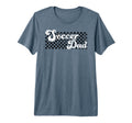 Soccer Dad Daddy Checkered Soccer T-Shirt - Fun Novelty Design Unisex