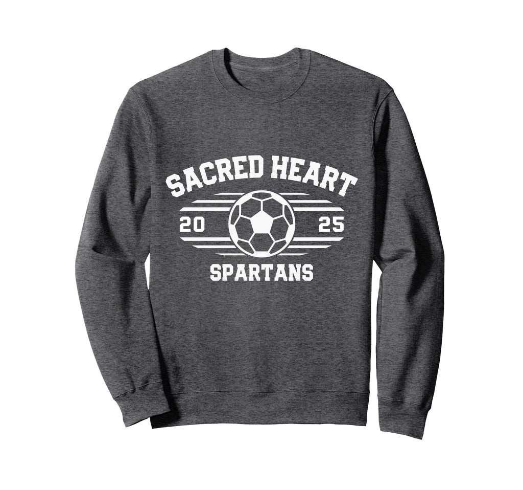 Sacred Heart Spartans Soccer Ball Sweatshirt - Unique Graphic for Adults