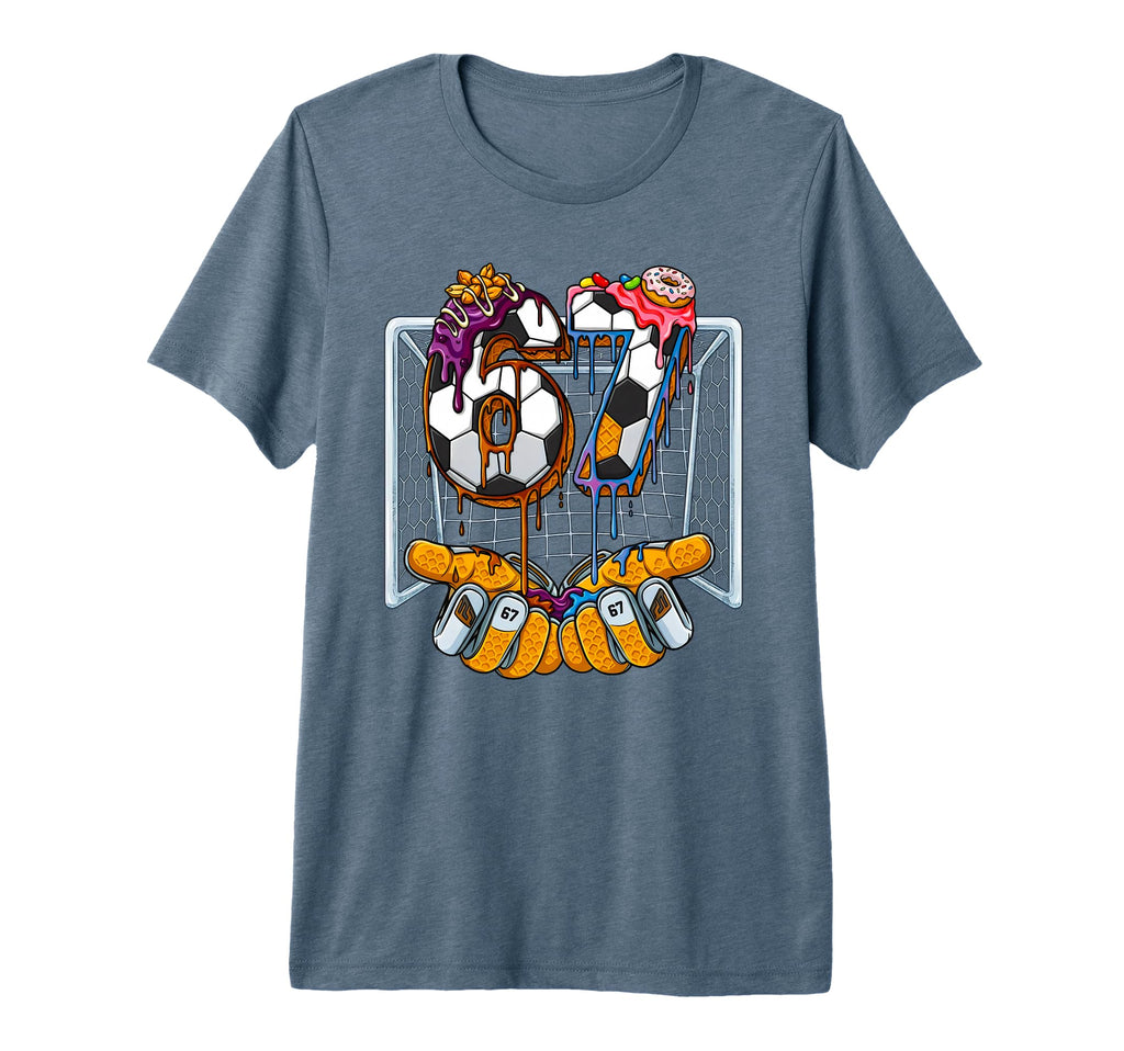 Soccer 67 Six Seven Drip Meme Goalie T-Shirt - Custom Art Print for Adults