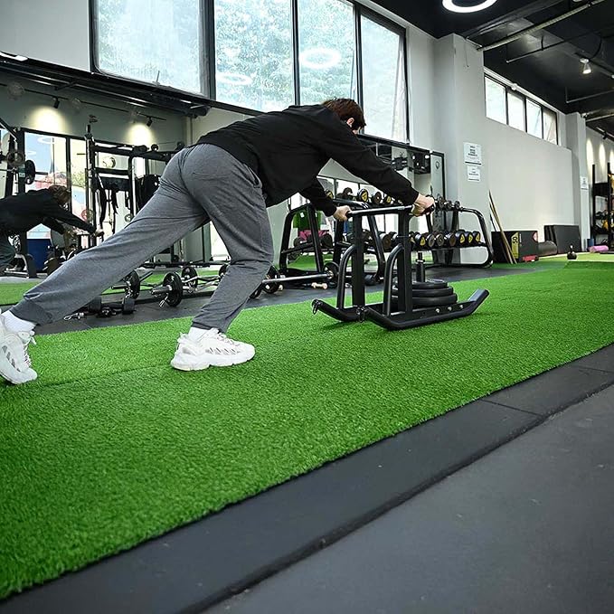 Yescom Sports Sled Strips Turf Gym Turf Flooring for Weight Sled Push Gym Equipment Outdoor Indoor Use 65'x3'(195 Sq.Ft) 0.4" H