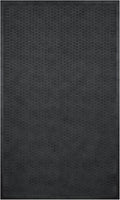 Indoor/Outdoor Hose-Wash Ribbed Design Non-Slip Rubber 3x5 Modern Area Rug for Living Room, Bedroom, Dining Room, Office, 35" x 60", Black