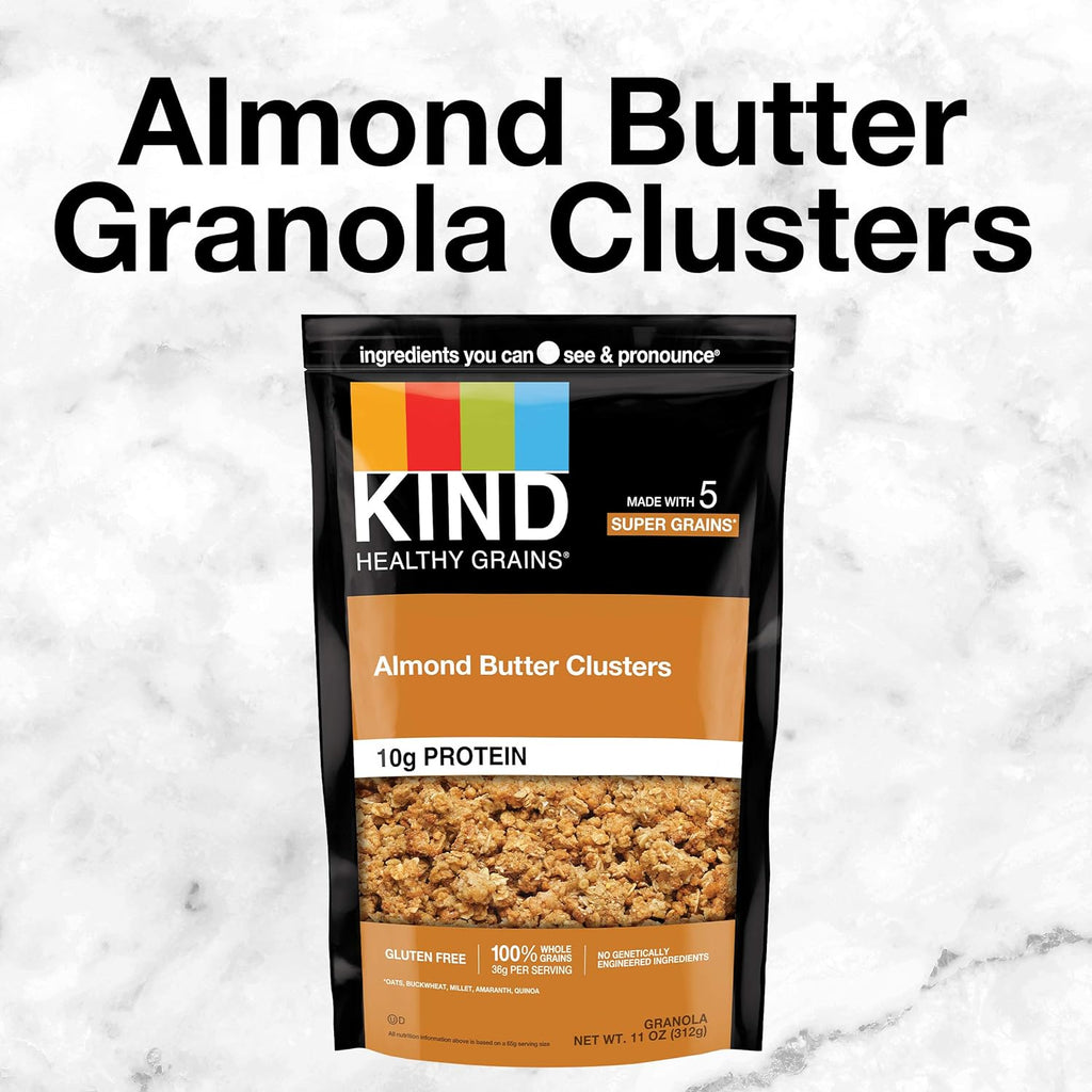 KIND Almond Butter Whole Grain Clusters, Case of 6 (11 oz each)