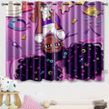Black Girl Blackout Curtains 2 Panels 63" Inch Drapes for Kids Nursery Bedroom Purple Girls Blackout Curtains Cute Girls Themed Grommet Top Thermal Insulated Curtains for Nursery, 82" x 63"