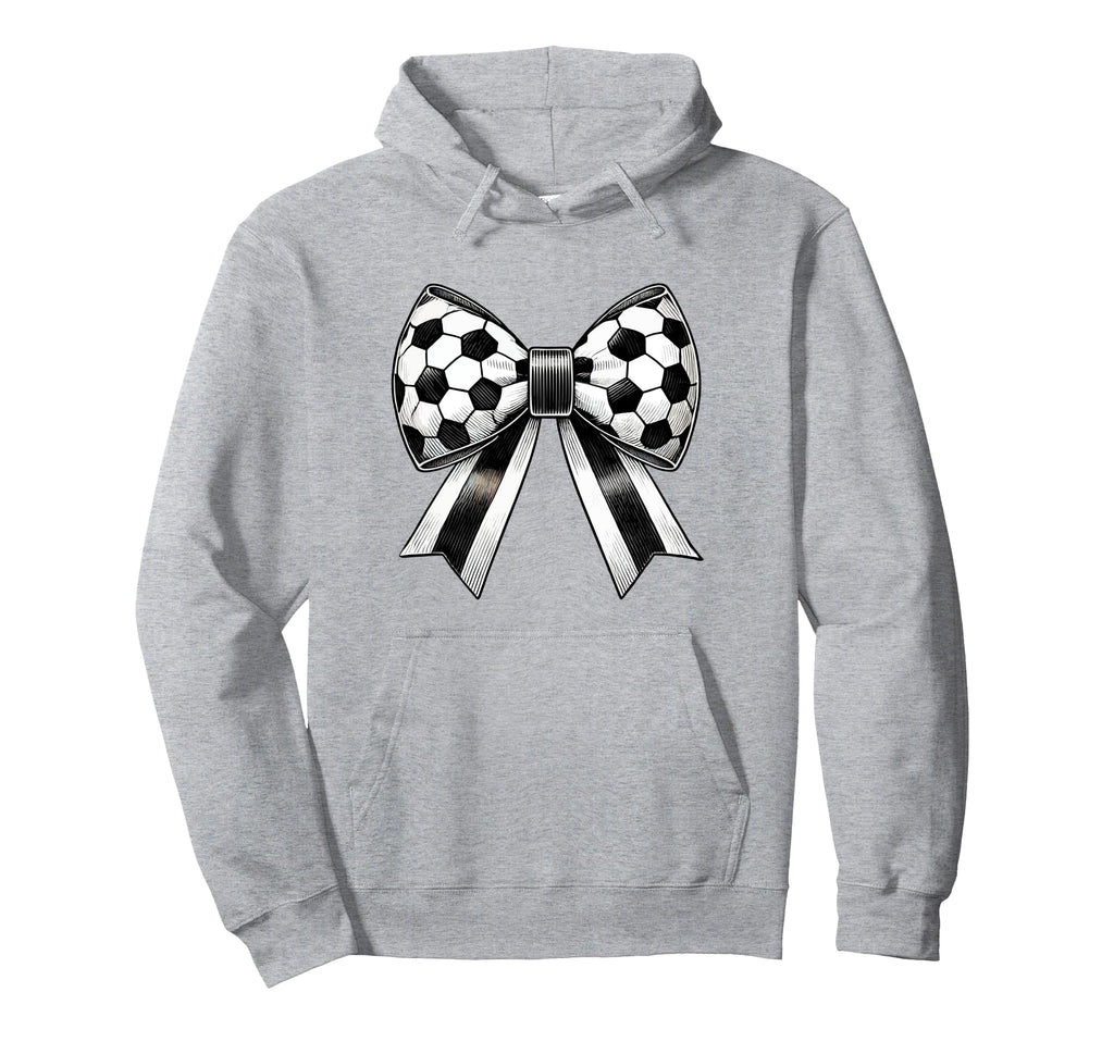 Coquette Soccer Bow Aesthetic Soccer Hoodie - Trendy Graphic for Adults
