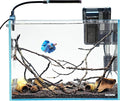 NICREW 2.5 Gallon Nano Nature Aquarium Kit, Ultra-Clear Rimless Desktop Fish Tank with Light and Filter, Perfect for Small Fish, Shrimp, or Betta, Basic Version, Clear
