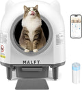 Automatic Cat Litter Box 90L –Self-Cleaning Cat Litter Box, Smart APP Monitoring, Safety Sensors, Low-Noise Cleaning, Large Capacity for Multiple Cats (Includes Mat & Waste Bags)