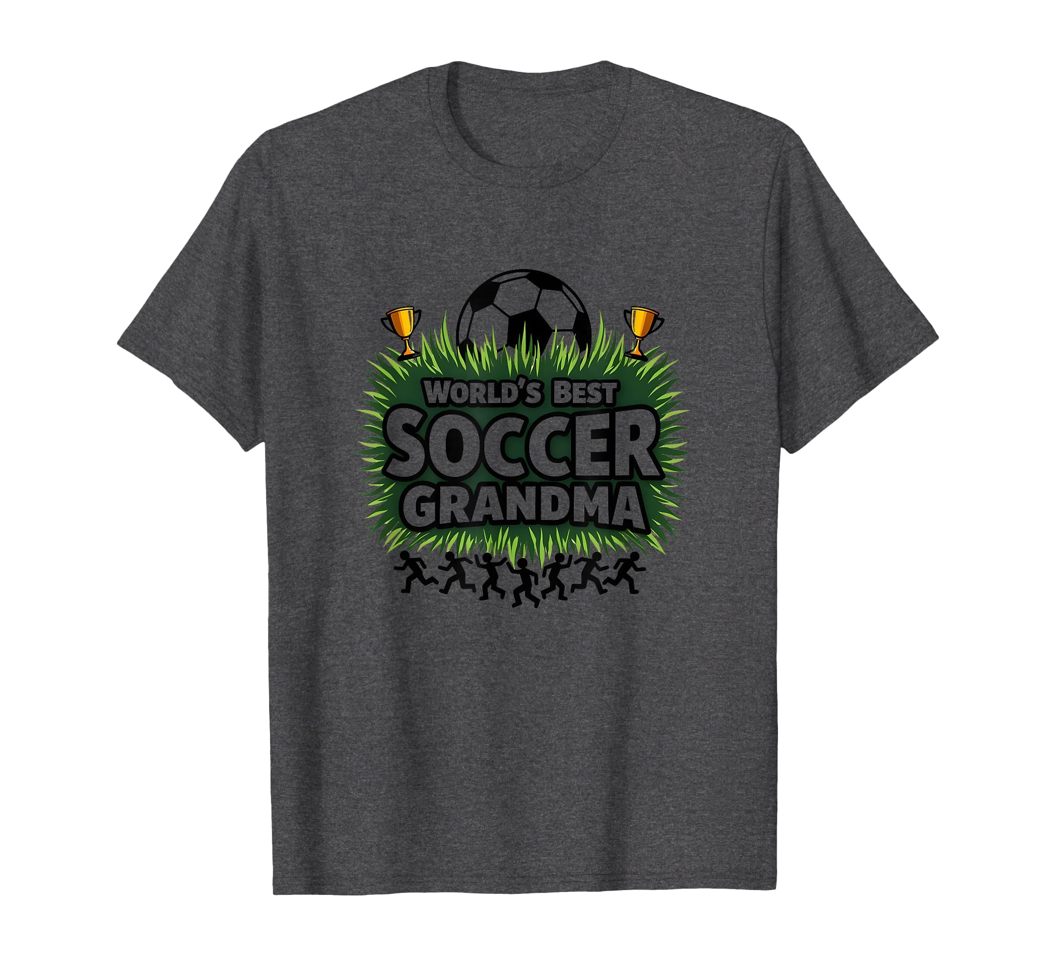 Worlds Best Soccer Grandma Champion Dark T-Shirt - Streetwear Style Unisex