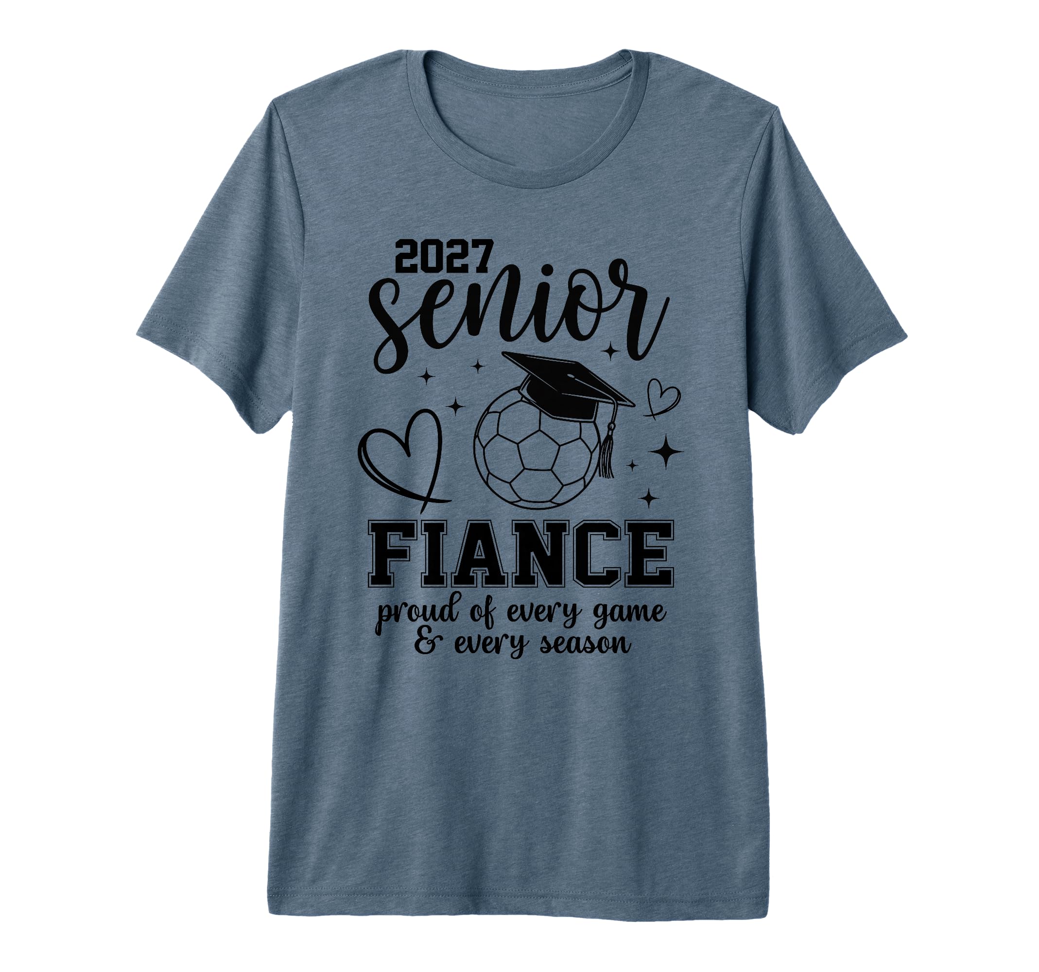 2027 Senior Soccer Fiance Proud Family T-Shirt - Novelty Apparel Unisex