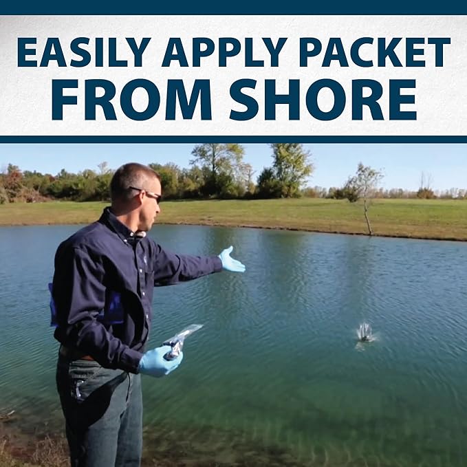 Airmax Pond Dye Packets Nature's Blue Colorant for Large Pond & Lake, Beneficial UV Blocking Color Concentrate, Maintain Clean & Clear Water, Fish Safe, Easy Treatment, 2 Soluble Packets