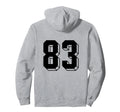 Number 83 Backside 80S 90S Team Jersey Hoodie - Trendy Graphic Men Women