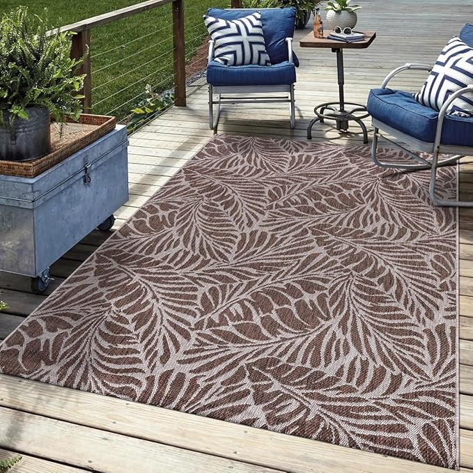 Keen Home Design Terrace Outdoor Area Rug - 9x12 Washable Indoor/Outdoor Rug for Patio, Kitchen, Balcony, Beach, Garden, Deck and Porch, Size: 8'10"x12'