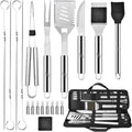 Kaluns Grilling Accessories, Dad Gifts for Christmas Grilling Gifts, Heavy Duty Stainless Steel Grill Set BBQ Grill Accessories for Outdoor Grill with Storage Case and Apron, Best Gifts for Men Dad