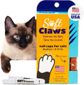 Soft Claws Nail Caps for Cats Made in USA - 40 Cat Claw Caps for 4-6 Weeks of Protection - Long-Lasting Cat Scratch Deterrent for Furniture - Red & Gold Sparkle, Medium