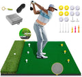Upgrade Multi-Function Golf Hitting Mat – MyVoice 5x4ft Thickened Mat with Interchangeable Turf, Durable Non-Slip Base for Indoor & Outdoor Practice, Ideal for Golfers of All Levels