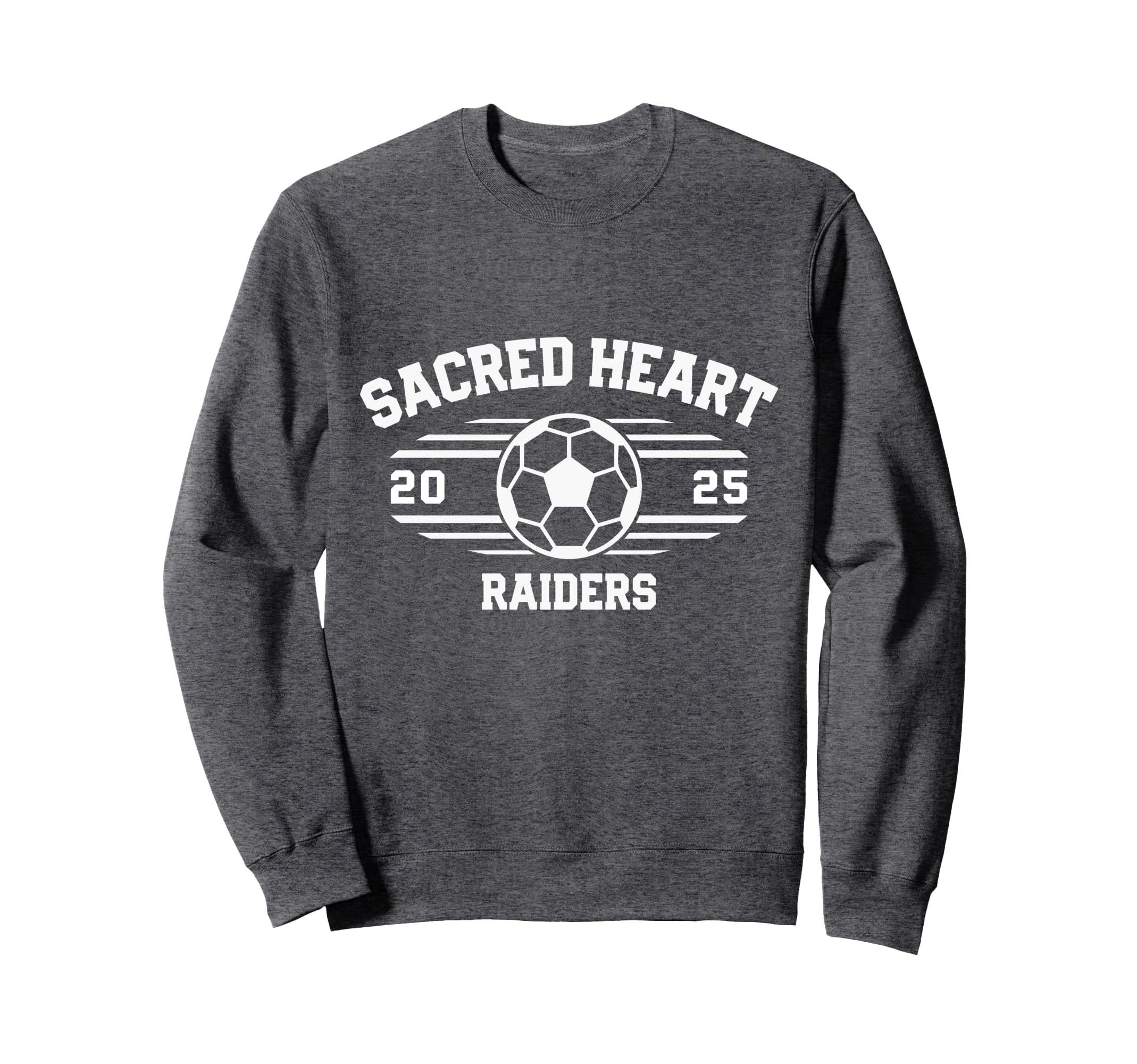 Sacred Heart Raiders Soccer Ball Sweatshirt - Unique Graphic for Adults