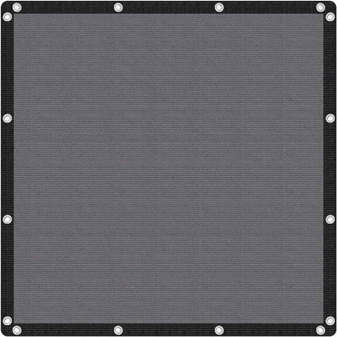 VICLLAX Shade Fabric Sun Shade Cloth with Every 2 FT Grommets for Patio Garden Pergola Cover Canopy 9x15 FT, Grey