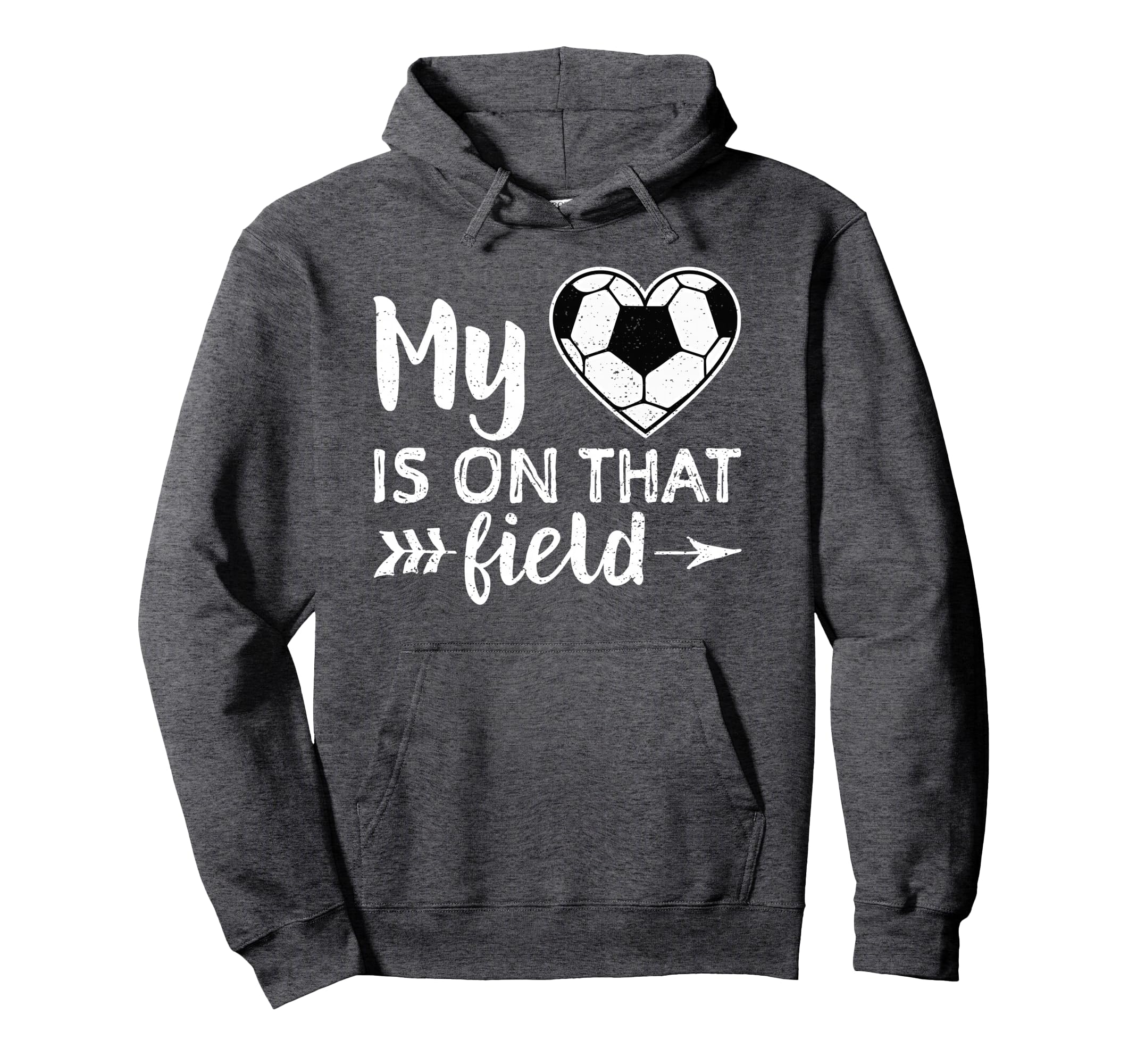 My Heart Is That Field Soccer Soccer Mom Hoodie - Minimalist Print Unisex